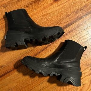 Sorel Women's Brex Waterproof Leather Black Chelsea Boots Size 7.5